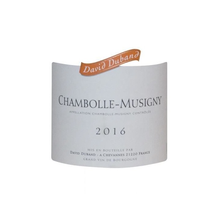 David Duband 2016 Chambolle-Musigny - Vin rouge de Bourgogne