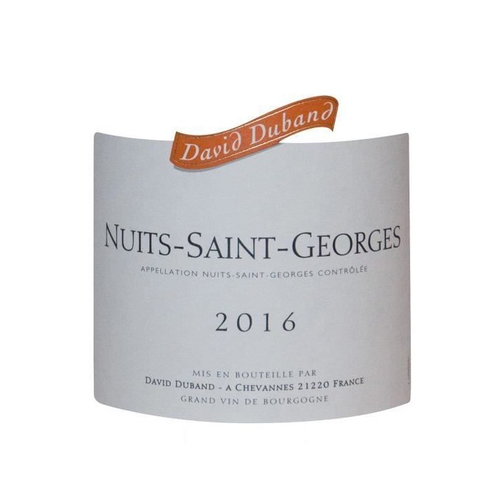 David Duband 2016 Nuits-Saint-Georges - Vin rouge de Bourgogne