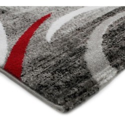 SUBWAY ENCADRE Tapis de salon en polypropylene - 200x290 cm - Rouge