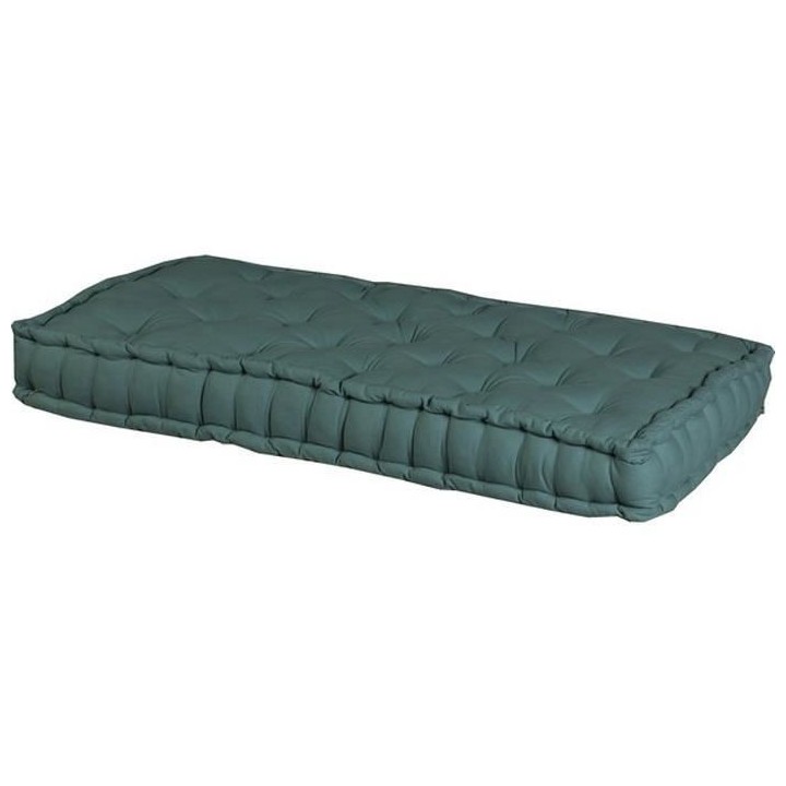 DEKO AND CO Coussin palette rectangulaire en coton - Coloris vert pin