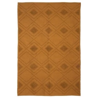 Tapis bouclette relief 100% coton - 120 x 180 cm - Moutarde