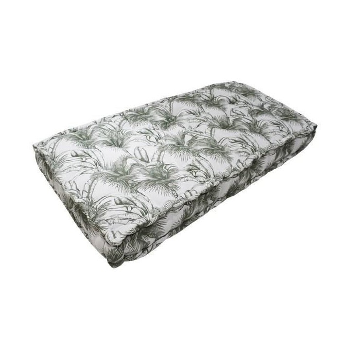 DEKO & CO Coussin palette imprimé - 60 x 120 x 15 cm - Kaki