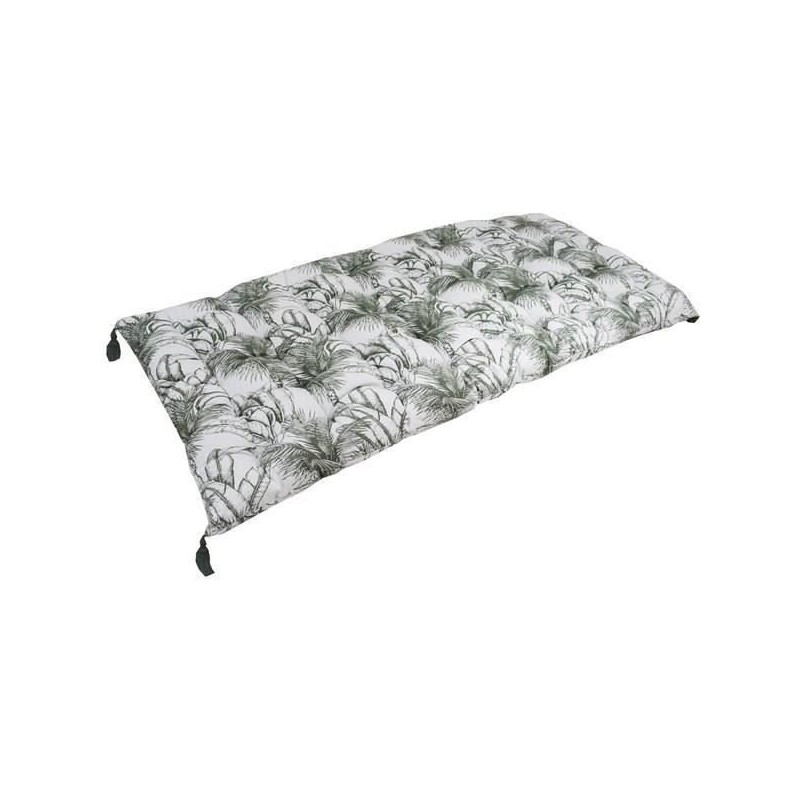 DEKO & CO Long coussin avec pompons imprimés - 60 x 120 cm - Kaki