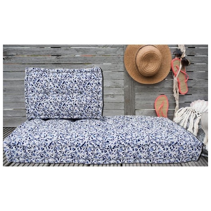 DEKO & CO Dossier imprimé - 60 x 15 x 40 cm - Bleu