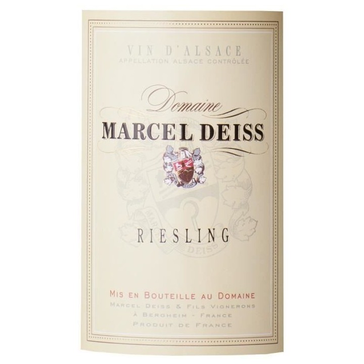 Domaine DEISS 2015 Riesling - Vin blanc d'Alsace