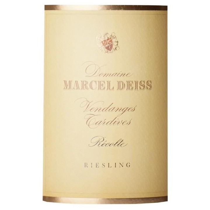 Domaine DEISS 2012 Riesling Vendanges Tardives - Vin blanc d'Alsace