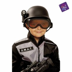 Casque Enfant Noir Policier...