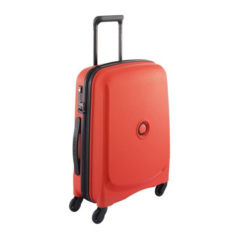 DELSEY BELMONT TROLLEY 55 CM 4 ROUES CABINE SLIM - ROUGE - POPYPROPYLENE - 55x40x20 - 2,5 KG