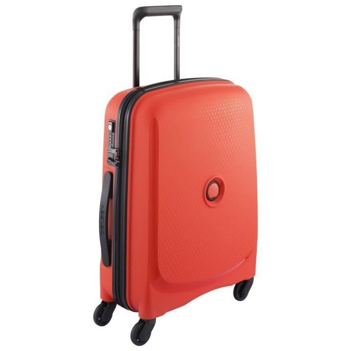 DELSEY BELMONT TROLLEY 55 CM 4 ROUES CABINE SLIM - ROUGE - POPYPROPYLE