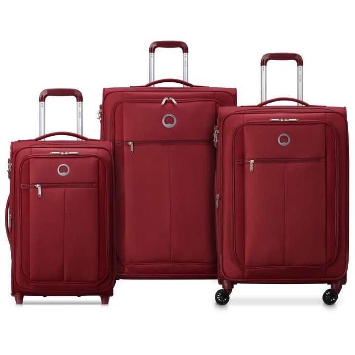 DELSEY PIN UP 5 - Lot de 3 Trolley T55 cabine slim 2 roues + T66/76 Tr