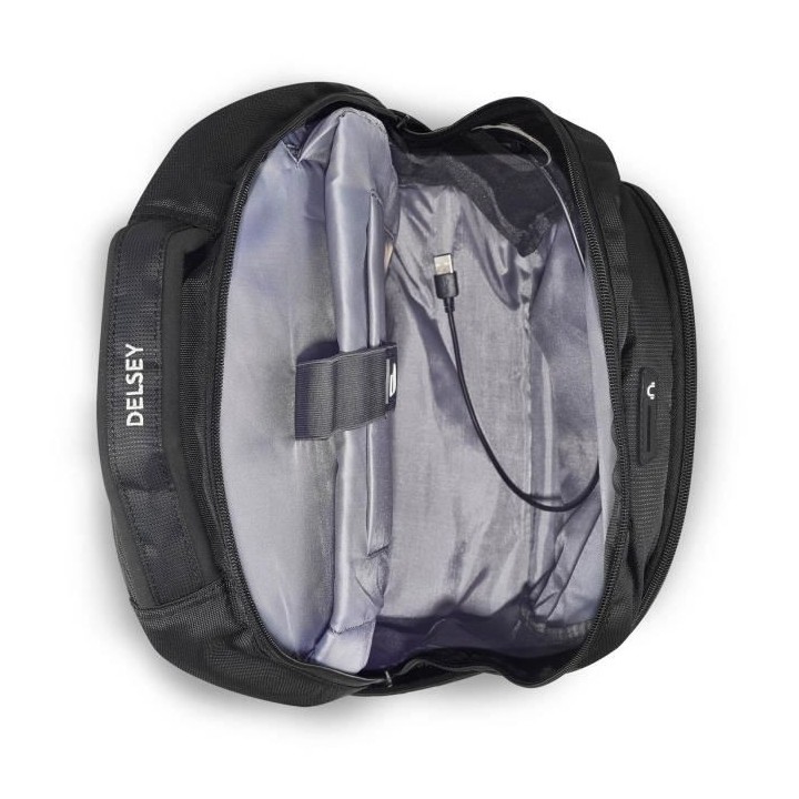 DELSEY Navigator Sac a dos - Port USB - Polyester - 47,5x32x5x21,5 - 0
