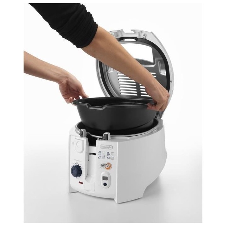 DELONGHI F28533.W1 Friteuse électrique classique RotoFry - Blanc