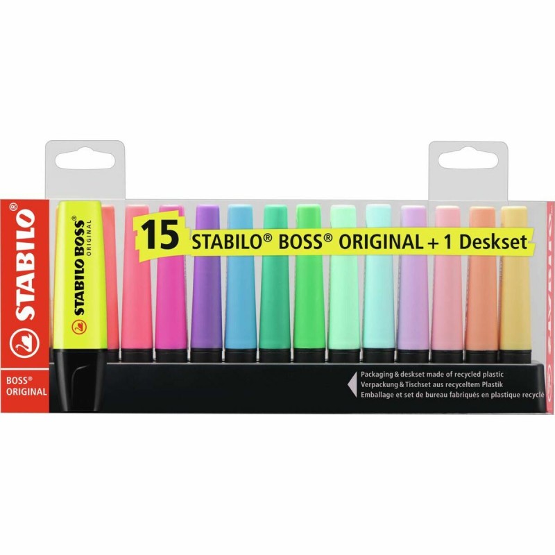 Marqueur fluorescent Stabilo 4006381517478 Multicouleur 15 Pièces (15 Unités)