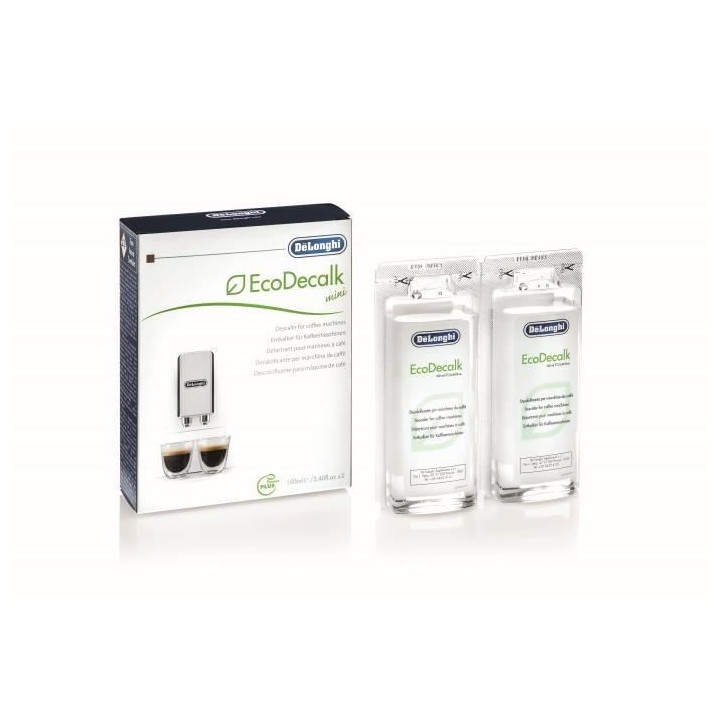 DELONGHI DLS C200 Détartrant EcoDecalk Mini 2x100ml pour toutes les m