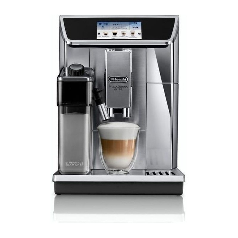 DELONGHI ECAM 650.75.MS - Machine expresso automatique avec broyeur PrimaDonna Elite - Inox