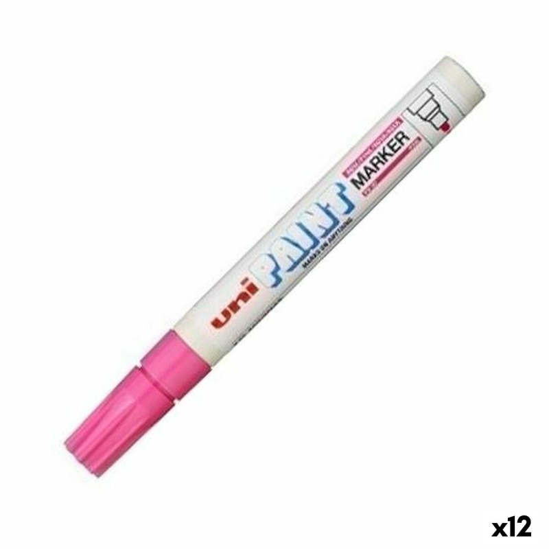 Marqueur permanent Uni-Ball PX-20 Rose 2,8 mm (12 Unités)