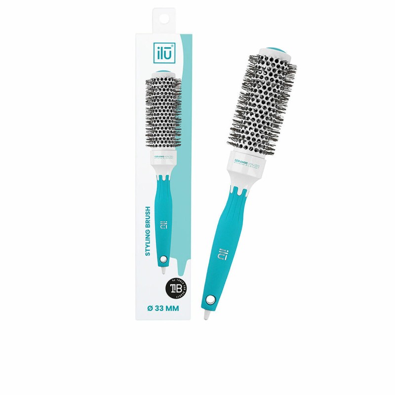 Brosse à coiffer Ilū Céramique Bleu Ø 33 mm