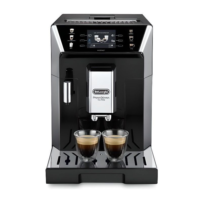 DELONGHI 0132217050 Expresso Broyeur PrimaDonna Class - Réservoir 2L - 2 tasses simultanés - Réservoir a grain 400 gr - Noir