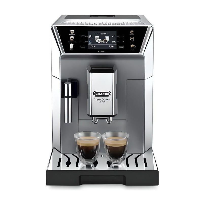 DELONGHI 0132217051 Expresso Broyeur PrimaDonna Class - Réservoir 2L - 2 tasses simultanés - Réservoir a grain 400 gr - Metal