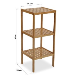 Etagère de salle de bains Versa Bambou (33 x 80 x 34 cm)