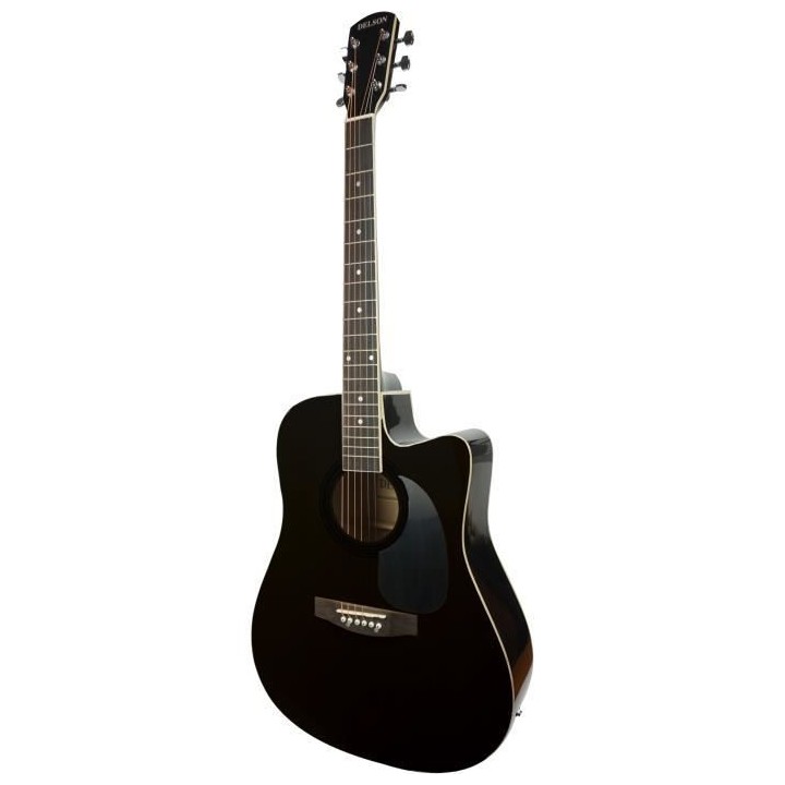 DELSON HW-41 Guitare Folk Electro-acoustique Noir
