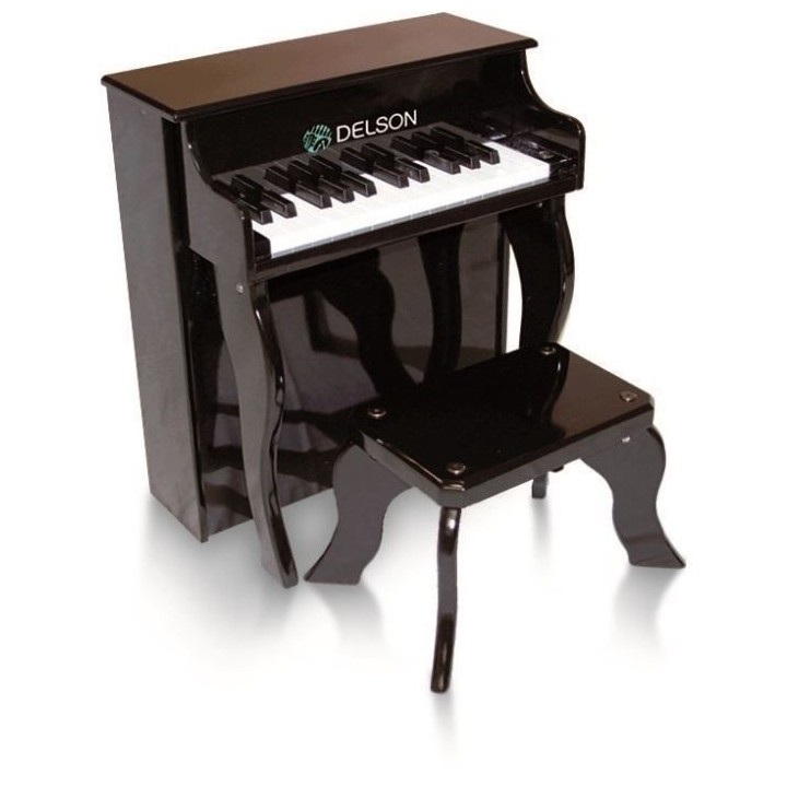 Piano droit enfant noir delson 25 touches