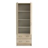 DEMEYERE Armoire - Décor chene brossé - 2 portes et 2 tiroirs - Classique - Chambre - L 61 cm - DUAL