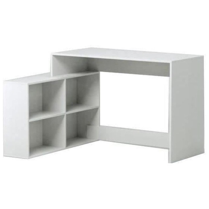 Bureau d'angle Nagano - Panneaux de particules - Blanc mat - L 111,9 x