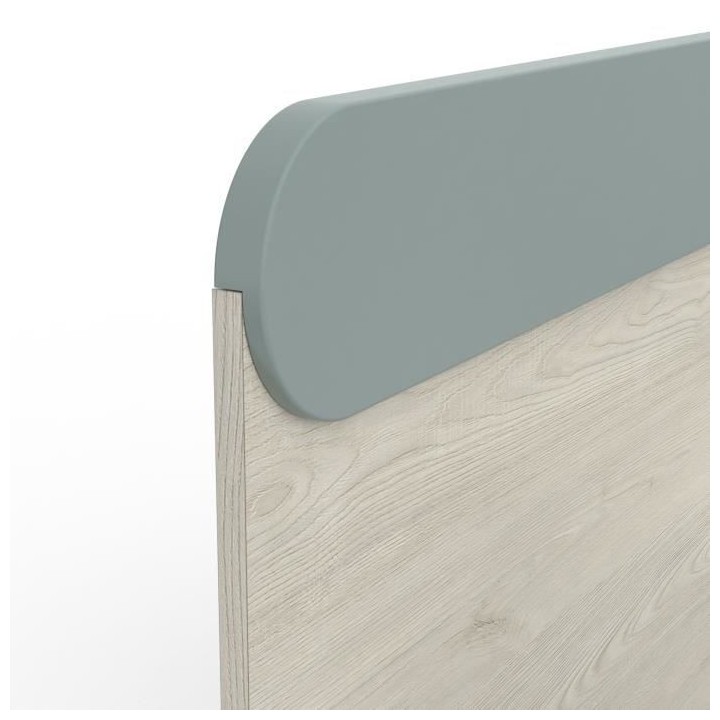 Chambre complete ILIAN : Lit + chevet + commode - Style scandinave - D