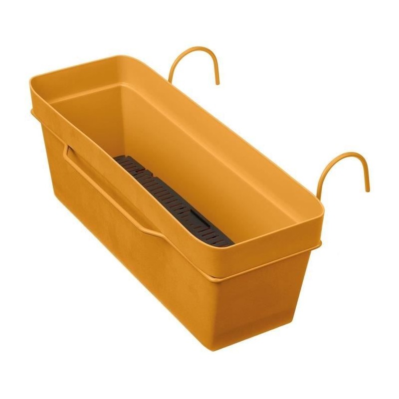 DEROMA Kit jardiniere Like curry avec réserve d'eau - Coloris jaune - 49x28cm