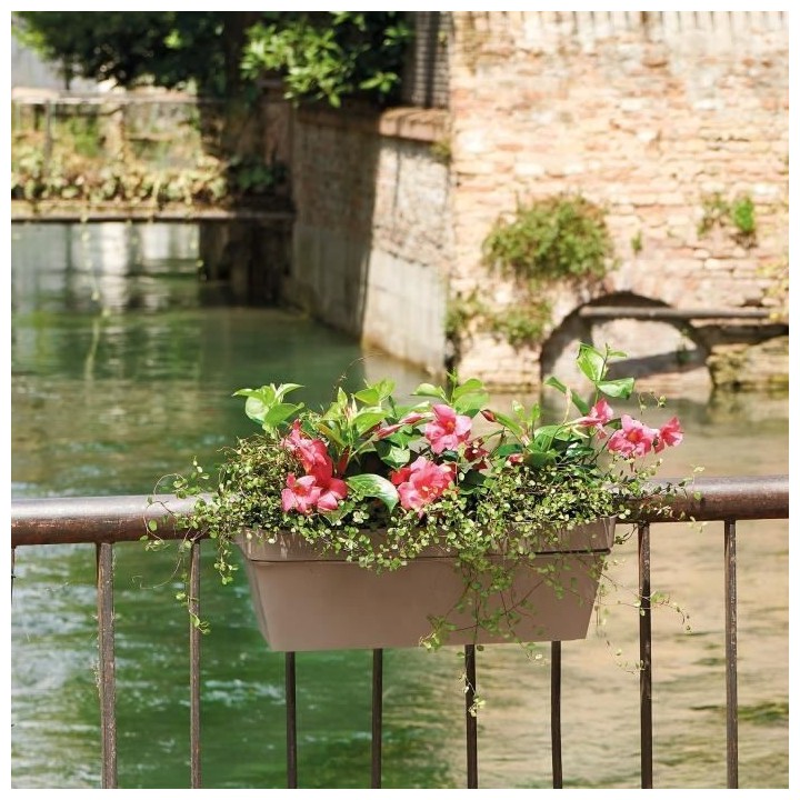 DEROMA Kit jardiniere Like taupe avec réserve d'eau - Coloris taupe -