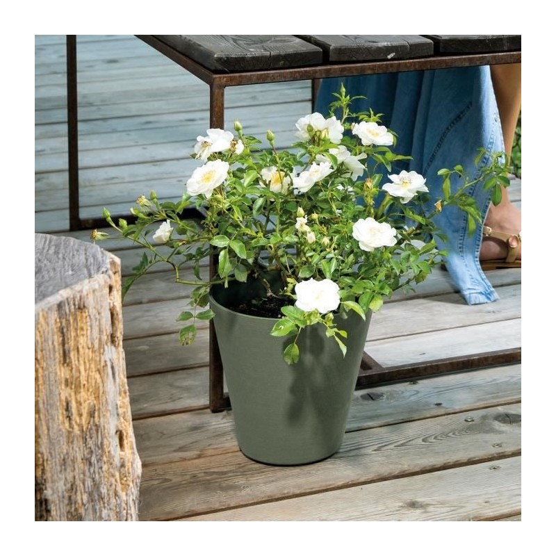 DEROMA Pot de fleurs a reserve d'eau Save R Verde - 20 cm