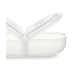 Pilulier avec Compartiments Lot Transparent Plastique (12 Unités)