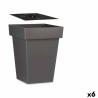 Pot auto-arrosant Gris Plastique (37 x 51 x 37 cm) (6 Unités)