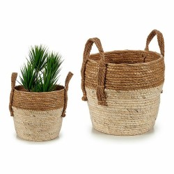 Cache-pot Marron 7 L Naturel paille (33 x 30 x 22 cm) (12 Unités)