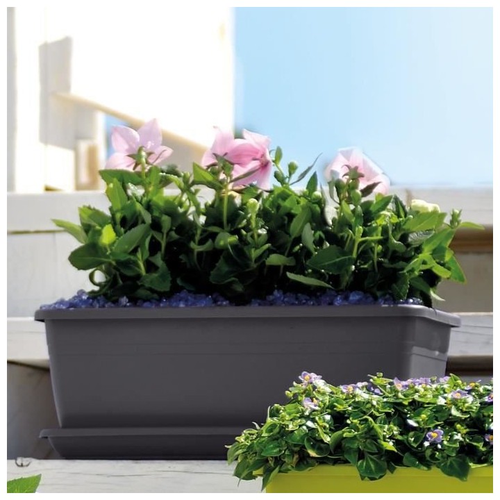 DEROMA Jardiniere Day R anthracite - Coloris gris anthracite - 50cm