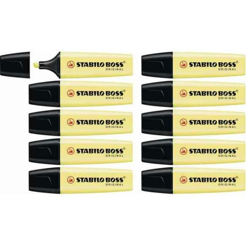 Marqueur fluorescent Stabilo Boss Original Jaune 10 Pièces (10 Unités) (10 uds)