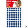 Autocollants Apli 6 feuilles Bleu 10 Unités