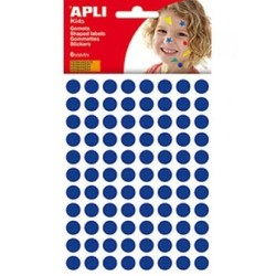 Autocollants Apli 6 feuilles Bleu 10 Unités