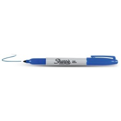 Marqueur permanent Sharpie Fine Point Bleu 0,9 mm (12 Unités)