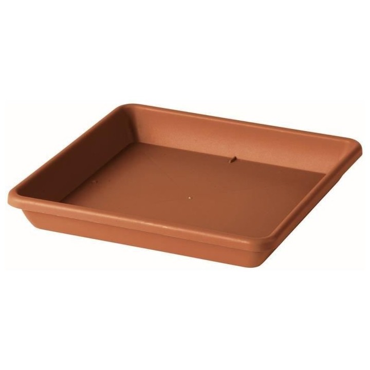 DEROMA Soucoupe carré pour pot de fleurs Day R cotto - Coloris terre