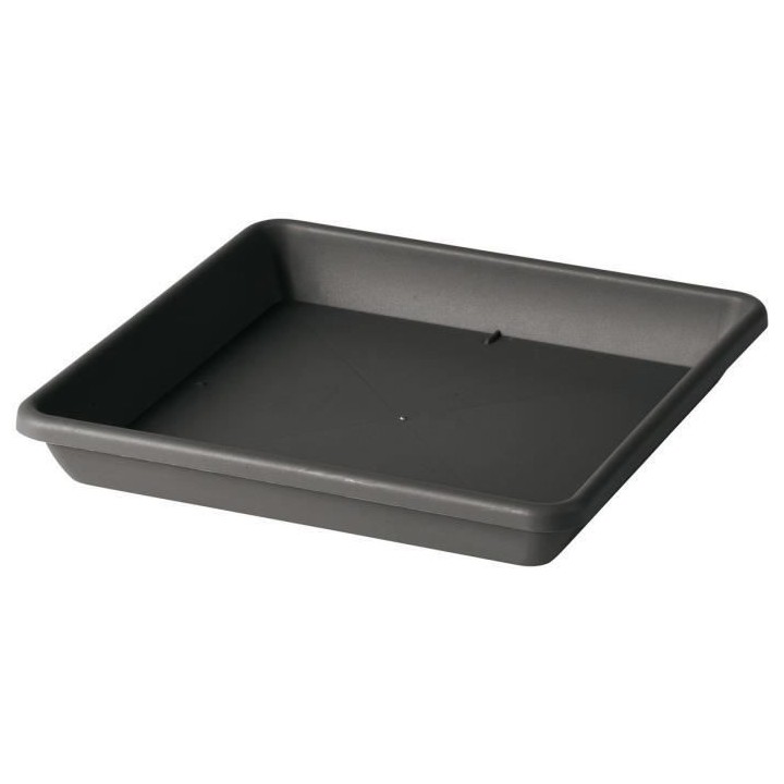 DEROMA Soucoupe carré pour pot de fleurs Day R anthracite - Coloris g