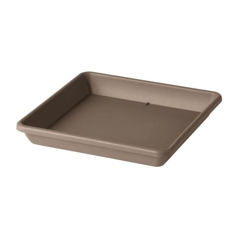 DEROMA Soucoupe carré pour pot de fleurs Day R camel - Coloris taupe - 33cm