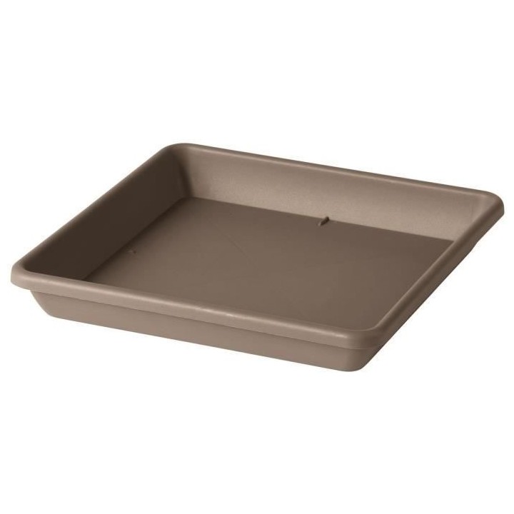 DEROMA Soucoupe carré pour pot de fleurs Day R camel - Coloris taupe