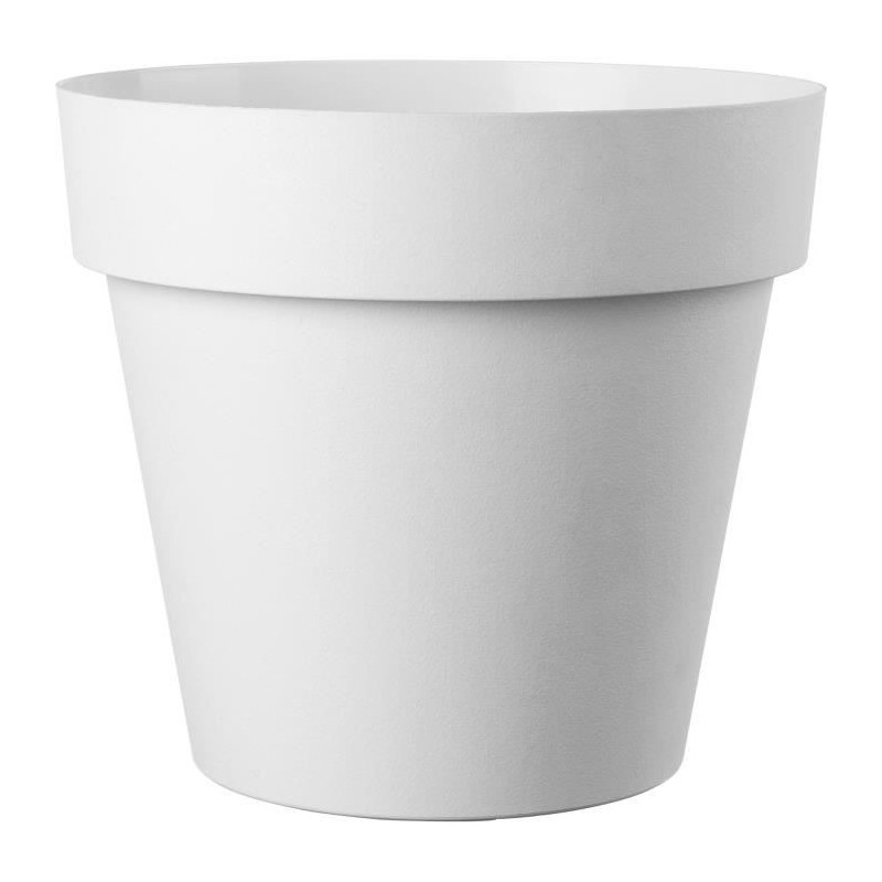 DEROMA - pot de fleurs rond like bianco - 30cm - coloris blanc