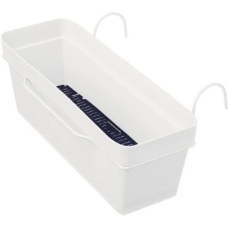 DEROMA kit jardiniere like bianco avec réserve d'eau - 49x28cm - colo
