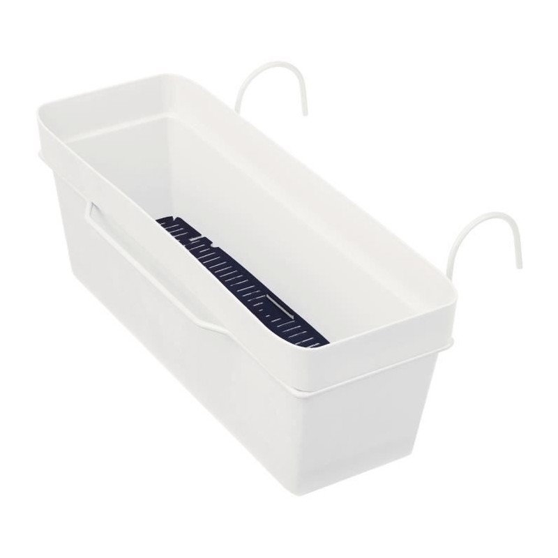 DEROMA kit jardiniere like bianco avec réserve d'eau - 49x28cm - coloris blanc