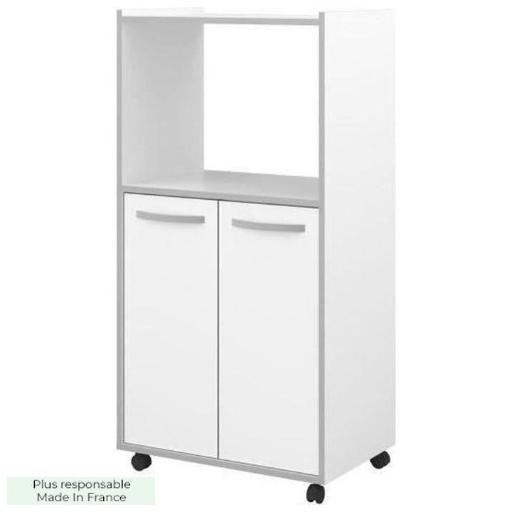 EKIPA Desserte de cuisine L 60cm Blanc - READY