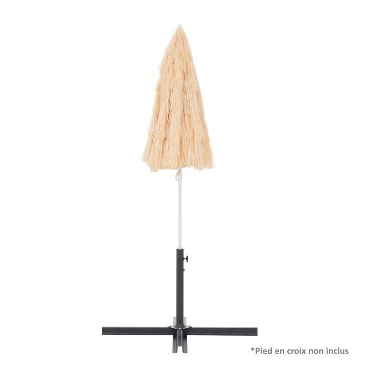 Parasol droit de plage HAWAII - Ø160cm x H.180 cm - Structure acier B