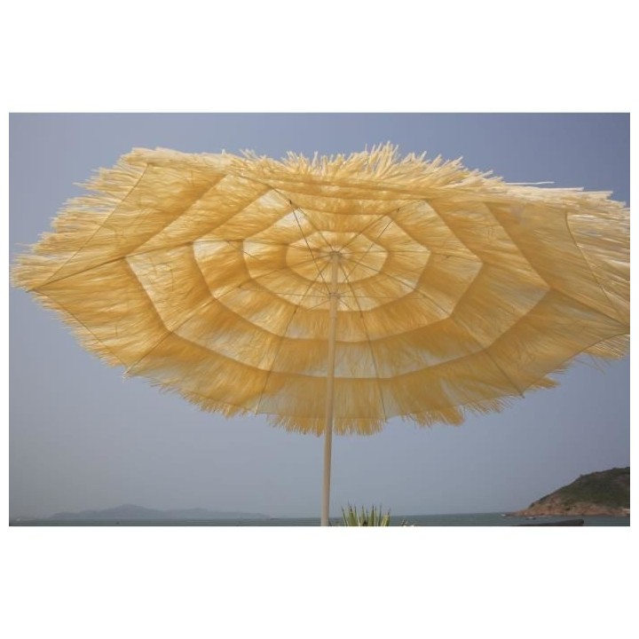 Parasol droit de plage HAWAII - Ø160cm x H.180 cm - Structure acier B